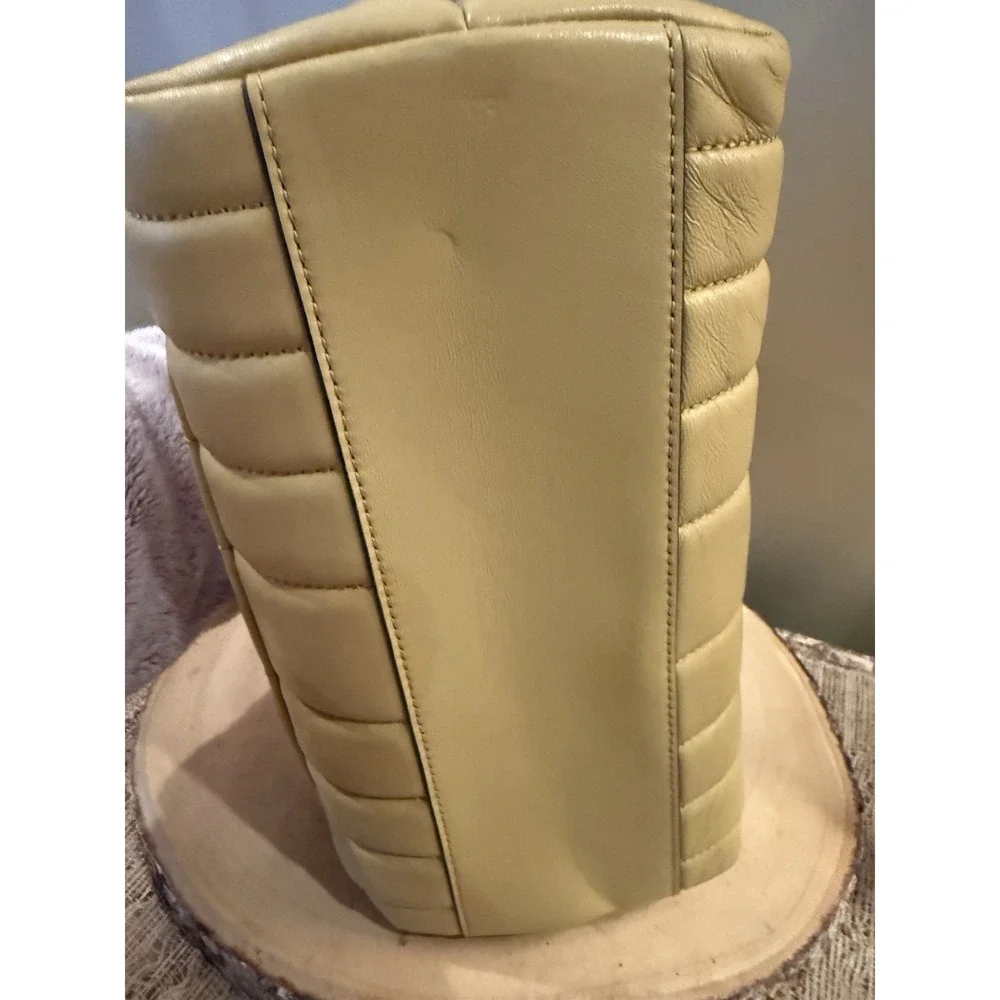 Tory Burch Kira Quilted Medium Top Handle Satchel Crossbody In  Beeswax 798$ New
